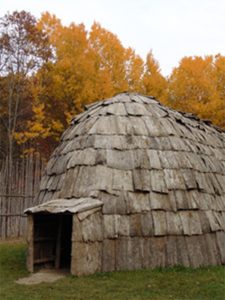 Ska-Nah-Doht Longhouse in fall