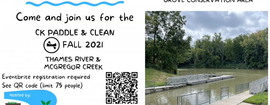CK Paddle and Clean Fall 2021 poster with QR code